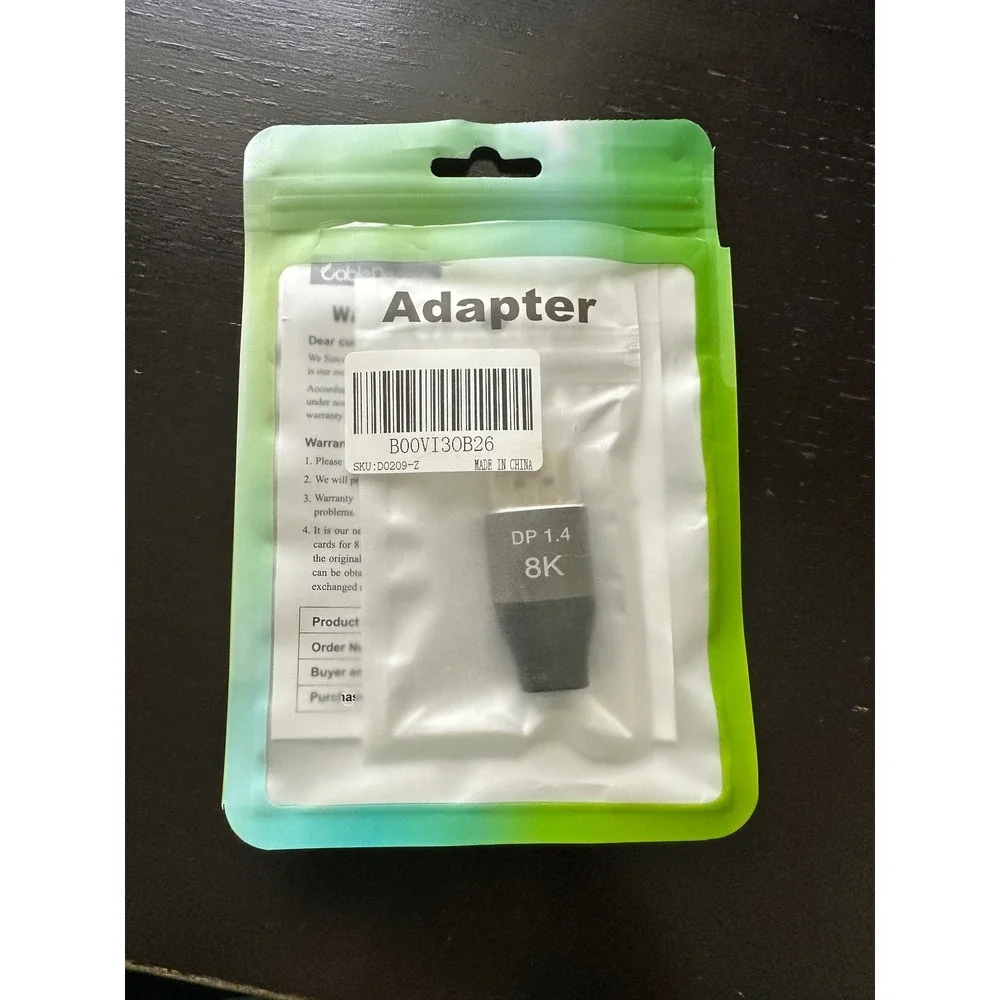 CableDeconn DisplayPort 1.4 to HDMI 8K Adapter D0209-Z Space Gray Black NEW
